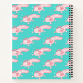 Pink Axolotl Pattern ノートブック (裏面)
