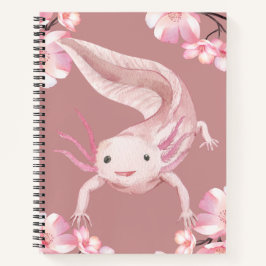 Pink Axolotl Spiral Notebook ノートブック