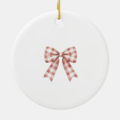 Pink Baby Bear First Christmas Keepsake セラミックオーナメント (裏面)