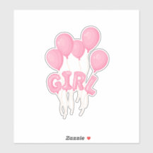 Pink Baby Girl Balloon Celebration - Cute Nursery 