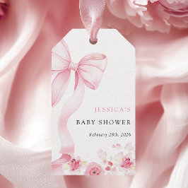 Pink Baby in Bloom Baby Shower Favor Tags ギフトタグ