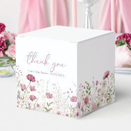 Pink Baby In Bloom Floral Wildflower Baby Shower フェイバーボックス