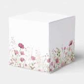 Pink Baby In Bloom Floral Wildflower Baby Shower フェイバーボックス (裏面サイド)