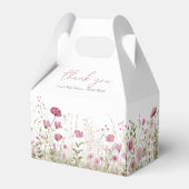 Pink Baby In Bloom Wildflower Baby Shower Gable フェイバーボックス (裏面サイド)
