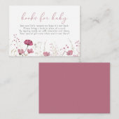 Pink Baby In Bloom Wildflower Books For Baby エンクロージャーカード (正面/裏面)