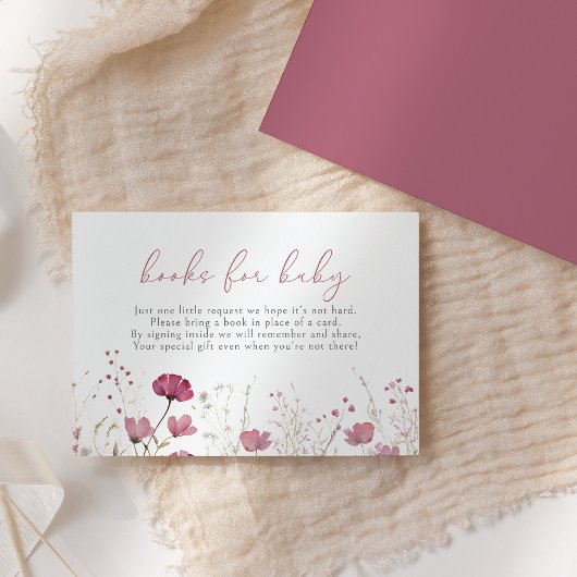 Pink Baby In Bloom Wildflower Books For Baby エンクロージャーカード