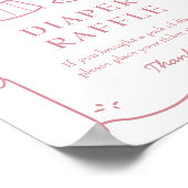 Pink Baby is Brewing Baby Shower Diaper Raffle ポスター (角)
