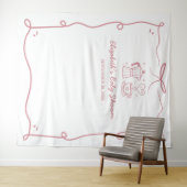 Pink Baby Is Brewing Coffee Baby Shower タペストリー (インサイチュ(横))