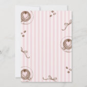 Pink Baby Is Brewing Coffee Baby Shower Invitation 招待状 (裏面)
