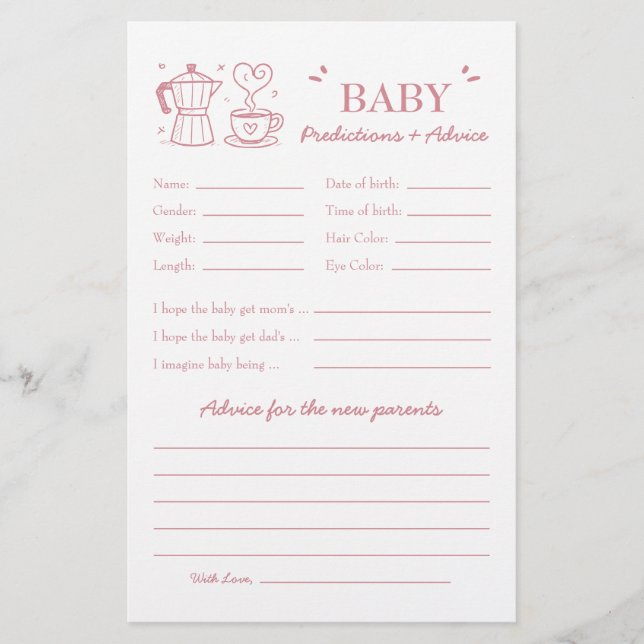 Pink Baby Is Brewing Coffee Predictions and Advice (正面)