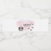 Pink Baby is Brewing Halloween Baby Shower ペットボトルラベル (シングルラベル)