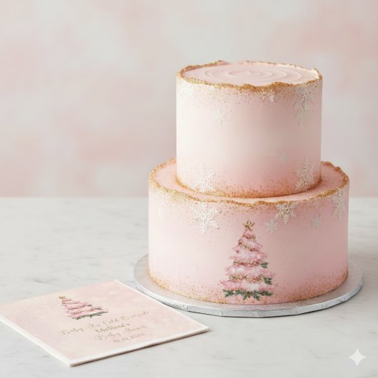 Pink Baby Its Cold Outside Baby Shower スタンダードカクテルナプキン