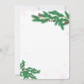 Pink Baby It's Cold Outside Ornaments Baby Shower 招待状 (裏面)