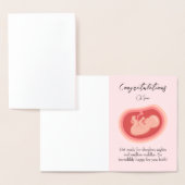 Pink Baby On The Way Congratulations card 箔カード (ディスプレー)
