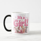 "Pink Baby Safari – It’s a Girl!" Magic Reveal Mug モーフィングマグカップ (左)