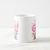 "Pink Baby Safari – It’s a Girl!" Magic Reveal Mug モーフィングマグカップ (中央)