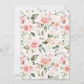 Pink & Baby Showerの緑の両親 招待状 (裏面)