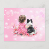 Pink Baby Shower Bring a Book for Baby チラシ (裏面)