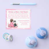 Pink Baby Shower Bring a Book for Baby チラシ (シングル)