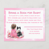 Pink Baby Shower Bring a Book for Baby チラシ (正面)