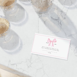 Pink Baby Shower Diaper Raffle Card – Printable 名刺