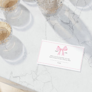 Pink Baby Shower Diaper Raffle Card – Printable 名刺