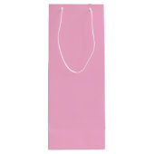 Pink Baby Shower Gift Bag with Watercolor Flowers ワインギフトバッグ (裏面)