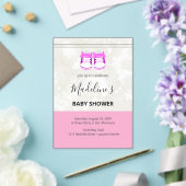 Pink Baby Shower Invitation – Custom Baby Girl アクリル招待状 (インサイチュ (ウェディング))