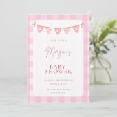 Pink Baby Shower Invitation | Girl Shower Invite 招待状 (スタンド正面)