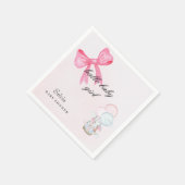 Pink Baby Shower Napkin Design スタンダードカクテルナプキン (角)