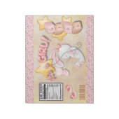 Pink Baby Shower Party Chip Bag Wrappers Favors ノートパッド (回転)