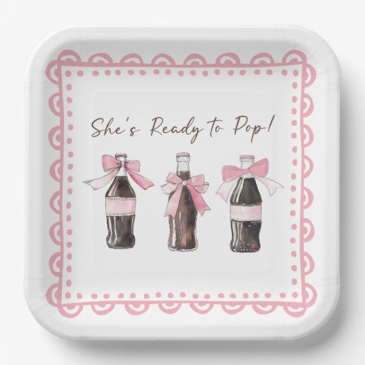 Pink Baby Soda Ready to POP  ペーパープレート (正面)