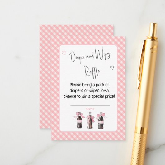 Pink Baby Soda Ready to POP Diaper or Wipes  エンクロージャーカード (正面/裏面インサイチュ)