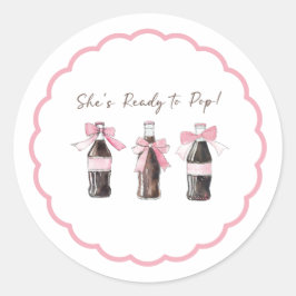 Pink Baby Soda Ready to POP Round Sticker ラウンドシール