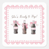 Pink Baby Soda Ready to POP Sticker スクエアシール (正面)