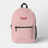 Pink Backpack for Her - Custom Name Design プリントバックパック (正面)