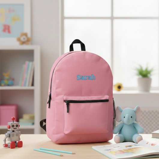 Pink Backpack for Her - Custom Name Design プリントバックパック