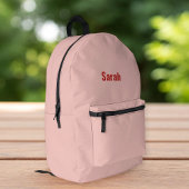  Pink Backpack for Her - Custom Name Design プリントバックパック