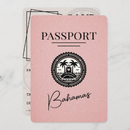 Pink Bahamas Passport日付の保存 セーブザデート