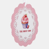 Pink Bakery Packaging Tag | Customizable オーナメントカード (右)