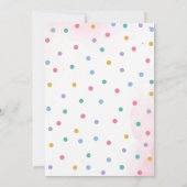 Pink Baking Girl Chef Cake Birthday 招待状 (裏面)