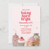 Pink Baking Spirit Bright `Birthday 招待状 (正面)