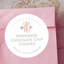 Pink Baking Utensils Bakery Product Name ラウンドシール