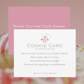 Pink Baking Utensils Cookie Care Instructions サンキューカード