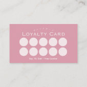 Pink Baking Utensils Watercolor Bakery Loyalty 名刺 (裏面)