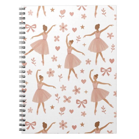 Pink Ballerina Dance Notebook ノートブック (正面)