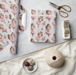 Pink Ballerina Dream with Tutus ラッピングペーパー