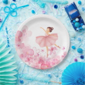 Pink Ballerina Matching  ペーパープレート (パーティー)