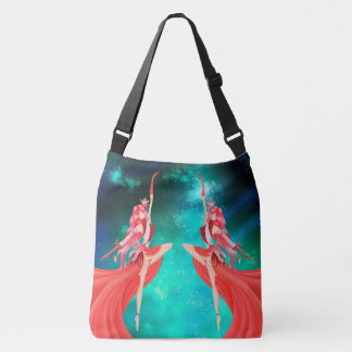 Pink Ballerina Night Sky  クロスボディバッグ