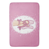 Pink ballerina shoes バスマット (正面縦)